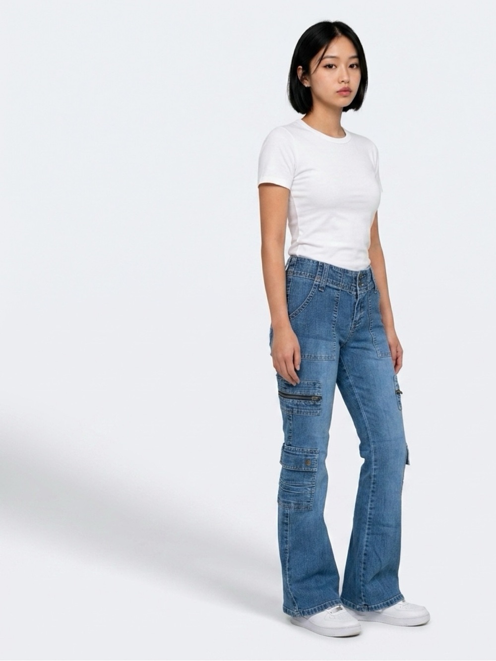 Blue Women’s Utility Flare Jeans